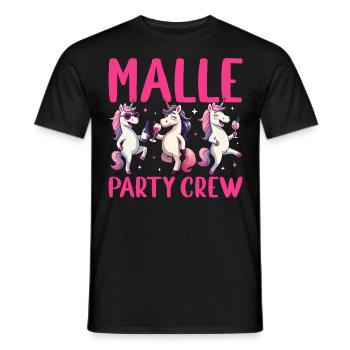 Malle Party Crew - T-shirt homme - noir - Devant - AI Model Male 178 light (178cm)