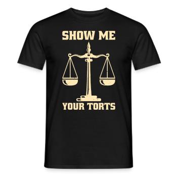 Lawyer Lawyer Court Public Prosecutor - Men's T-Shirt - black - Front - AI Model Male 178 light (178cm)
