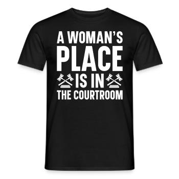 Lawyer Lawyer Court Public Prosecutor - Men's T-Shirt - black - Front - AI Model Male 178 light (178cm)