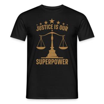 Lawyer Lawyer Court Public Prosecutor - Men's T-Shirt - black - Front - AI Model Male 178 light (178cm)