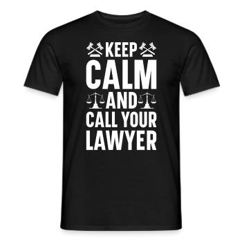 Lawyer Lawyer Court Public Prosecutor - Men's T-Shirt - black - Front - AI Model Male 178 light (178cm)