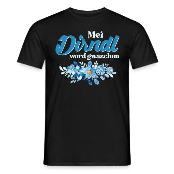 Dirndl Ersatz Outfit MEI DIRNDL WERD GWASCHEN - Männer T-Shirt - Schwarz - Vorne - AI Model Male 178 light (178cm)