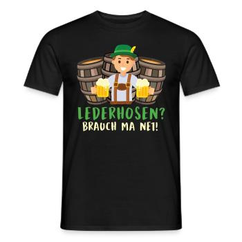 PANTALON EN CUIR ? CUSTOM MA NED Funny Munich - T-shirt homme - noir - Devant - AI Model Male 178 light (178cm)