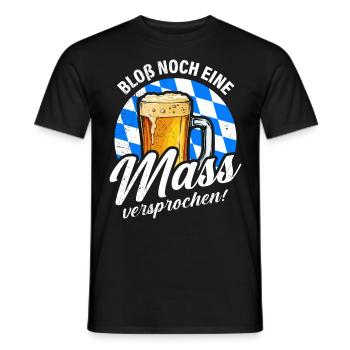 Plus qu’un litre de bière Bavaroise - T-shirt homme - noir - Devant - AI Model Male 178 light (178cm)
