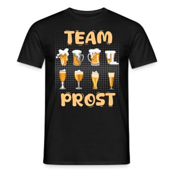 Beer Team Cheers Beer Friends Beer Drinkers Bavaria - Men's T-Shirt - black - Front - AI Model Male 178 light (178cm)