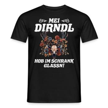 Mein Dirndl im Schrank gelassen Ersatzdirndl - Männer T-Shirt - Schwarz - Vorne - AI Model Male 178 light (178cm)
