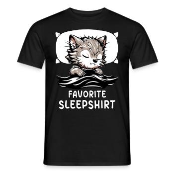 Werewolf Favorite Sleep - Männer T-Shirt - Schwarz - Vorne - AI Model Male 178 light (178cm)