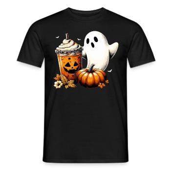 Épice de citrouille fantôme vintage - T-shirt homme - noir - Devant - AI Model Male 178 light (178cm)