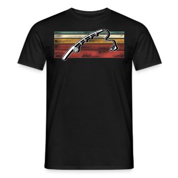 Fishing Anglers Fishing - Men's T-Shirt - black - Front - AI Model Male 178 light (178cm)