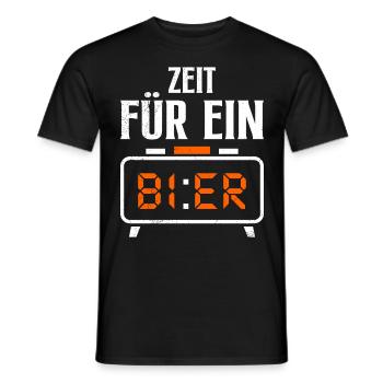 Time for a beer beer drinker - Men's T-Shirt - black - Front - AI Model Male 178 light (178cm)