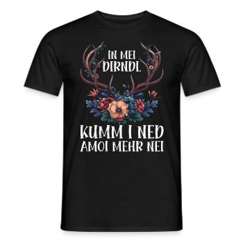 Dirndl zu klein Trachtenshirt Damen Trachten Dirndl - Men's T-Shirt - black - Front - AI Model Male 178 light (178cm)