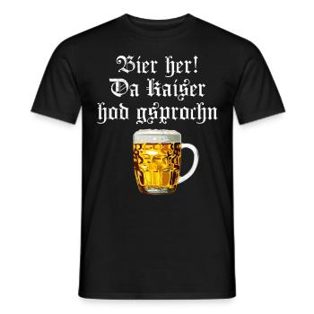 Bier her der Kaiser hat gesprochen - Männer T-Shirt - Schwarz - Vorne - AI Model Male 178 light (178cm)