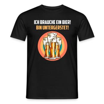 J’ai besoin d’une bière, je suis déçu - T-shirt homme - noir - Devant - AI Model Male 178 light (178cm)