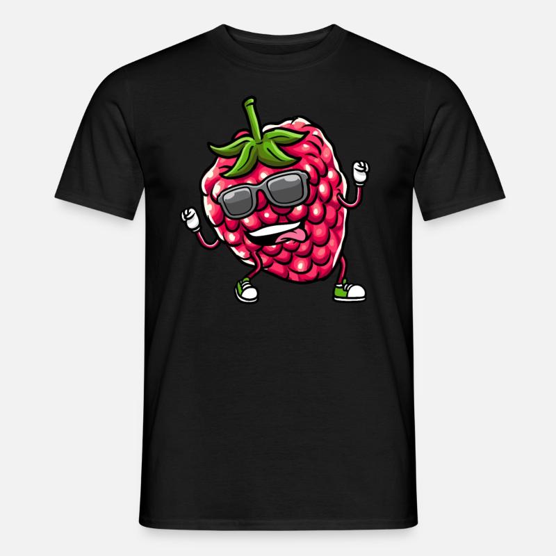 Beere Dancing Himbeeren Obst - Männer T-Shirt - Schwarz