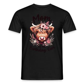 Maman de la fille d’anniversaire - T-shirt homme - noir - Devant - AI Model Male 178 light (178cm)