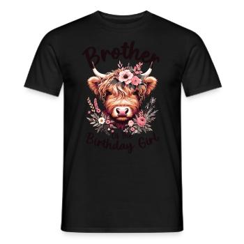 Brother Of The Birthday Girl - Men's T-Shirt - black - Front - AI Model Male 178 light (178cm)