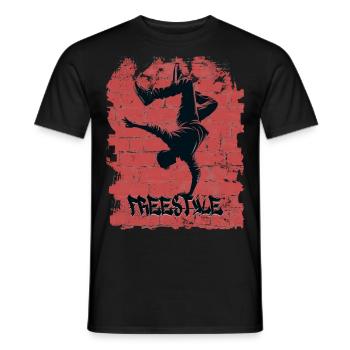Freestyle - Men's T-Shirt - black - Front - AI Model Male 178 light (178cm)