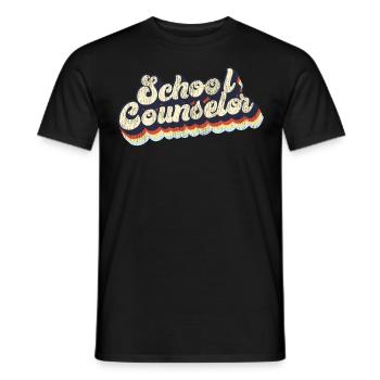School Counselor Retro Vintage - Männer T-Shirt - Schwarz - Vorne - AI Model Male 178 light (178cm)