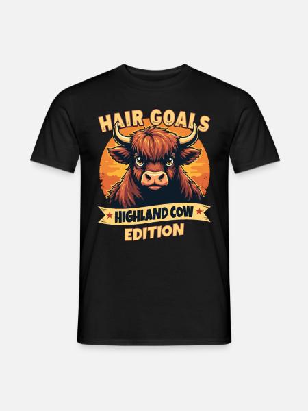 Skotsk højlandskvæg Highland Cow Highland Cow - Mænd T-shirt - sort