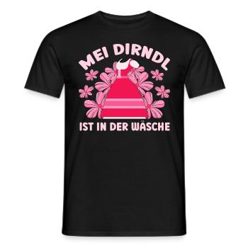 Dirndl Münchner Volksfest MEI DIRNDL IS IN THE - Men's T-Shirt - black - Front - AI Model Male 178 light (178cm)