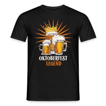 King Legende Biertrinker - Männer T-Shirt - Schwarz - Vorne - AI Model Male 178 light (178cm)