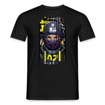 Man Geometric Ninja Spiele - Männer T-Shirt - Schwarz - Vorne - AI Model Male 178 light (178cm)