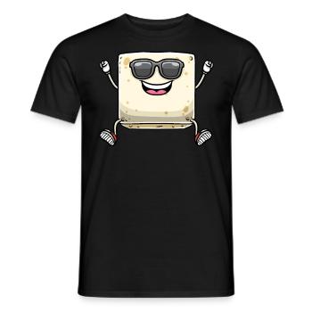 Tofu dansant pour les végétaliens et les amateurs de tofu - T-shirt homme - noir - Devant - AI Model Male 178 light (178cm)