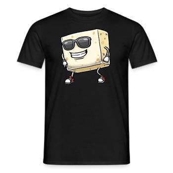 Tofu dansant pour les végétaliens et les amateurs de tofu - T-shirt homme - noir - Devant - AI Model Male 178 light (178cm)