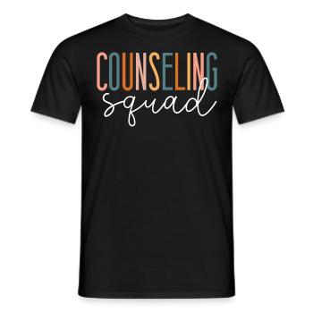 School Counselor Counseling Squad - Men's T-Shirt - black - Front - AI Model Male 178 light (178cm)
