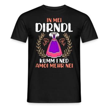 Dirndl zu klein Trachtenshirt Damen Trachten Dirndl - Men's T-Shirt - black - Front - AI Model Male 178 light (178cm)