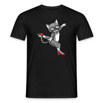 Figure Skating - Cat Figure Skating - Men's T-Shirt - black - Front - AI Model Male 178 light (178cm)