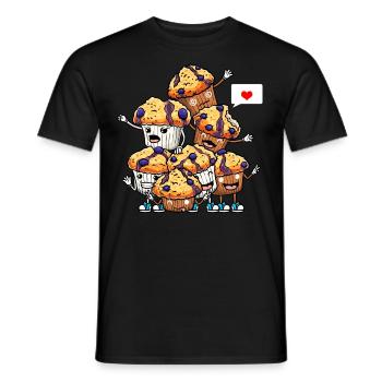 Lustige Blaubeermuffins-dessert-enthusiasten - Männer T-Shirt - Schwarz - Vorne - AI Model Male 178 light (178cm)