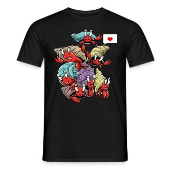Funny Hermit Crab - Men's T-Shirt - black - Front - AI Model Male 178 light (178cm)