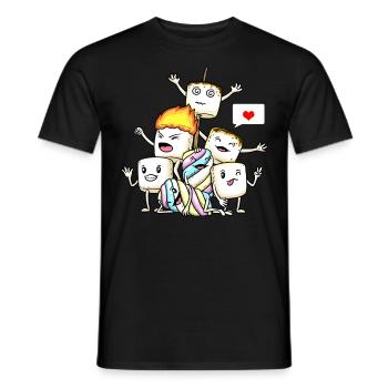 Guimauves drôles - T-shirt homme - noir - Devant - AI Model Male 178 light (178cm)