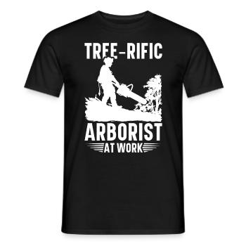Arborist Baumpfleger Baumkletterer Baumklettern - Männer T-Shirt - Schwarz - Vorne - AI Model Male 178 light (178cm)