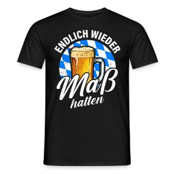 Enfin la modération redevient le slogan de la Bavière - T-shirt homme - noir - Devant - AI Model Male 178 light (178cm)