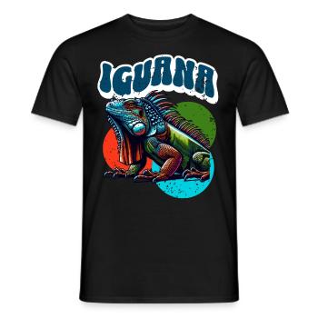 Iguana - Men's T-Shirt - black - Front - AI Model Male 178 light (178cm)