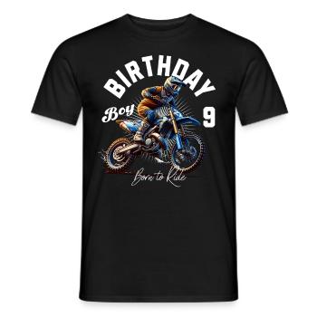 9e anniversaire de motocross - T-shirt homme - noir - Devant - AI Model Male 178 light (178cm)