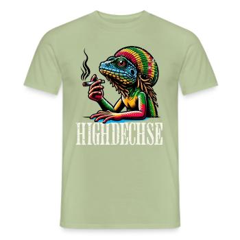 Weed Kiffen Highdechse - Männer T-Shirt - Sage - Vorne - AI Model Male 178 light (178cm)