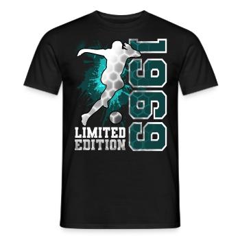 1969 Année de naissance Anniversaire Football - T-shirt homme - noir - Devant - AI Model Male 178 light (178cm)