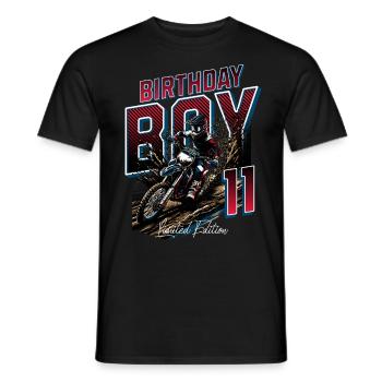 11e anniversaire de motocross - T-shirt homme - noir - Devant - AI Model Male 178 light (178cm)