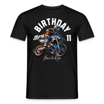 11e anniversaire de motocross - T-shirt homme - noir - Devant - AI Model Male 178 light (178cm)
