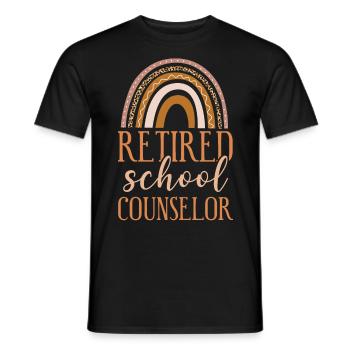 Conseillère scolaire à la retraite Arc-en-ciel - T-shirt homme - noir - Devant - AI Model Male 178 light (178cm)