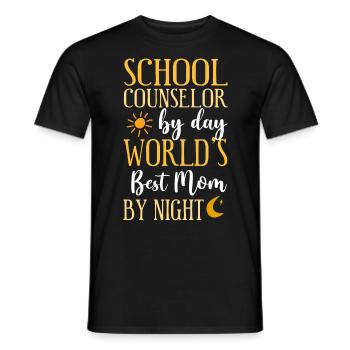 School Counselor Mom School - Men's T-Shirt - black - Front - AI Model Male 178 light (178cm)