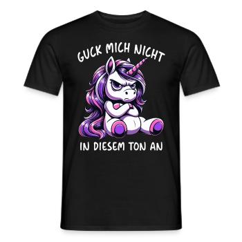 Ne me regarde pas sur ce ton - T-shirt homme - noir - Devant - AI Model Male 178 light (178cm)