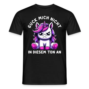 Ne me regarde pas sur ce ton - T-shirt homme - noir - Devant - AI Model Male 178 light (178cm)
