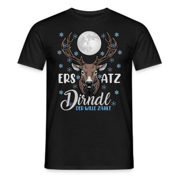 ERSATZ DIRNDL DER WILLE ZÄHLT Lustiges Münchner - Männer T-Shirt - Schwarz - Vorne - AI Model Male 178 light (178cm)