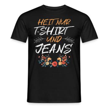 Today without Dirndl Replacement Dirndl Women - Men's T-Shirt - black - Front - AI Model Male 178 light (178cm)