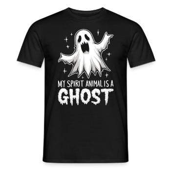Halloween Ghost Ghost - Men's T-Shirt - black - Front - AI Model Male 178 light (178cm)