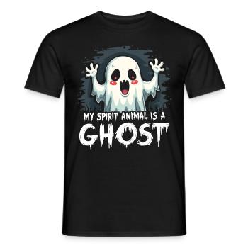 Halloween Ghost Ghost - Men's T-Shirt - black - Front - AI Model Male 178 light (178cm)